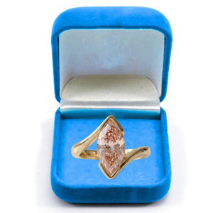 Bague en or 14 carats avec diamant de laboratoire taille marquise 2 carats, certifié IGI VS1, diamant rose jaune, bijoux fins pour femme, fiançailles, luxe sur mesure - Product Image 1
