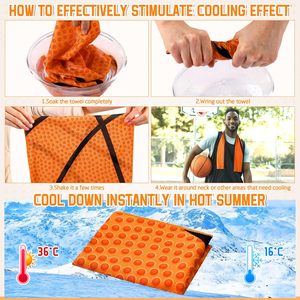 Custom Team Cooling <b>Towel</b> Quick Dry Breathable Sweat Wicking Neck <b>Wrap</b> Ice Cooling For Gym Running Sports Outdoor Training - Product Image 2