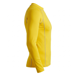 Unisex Full <b>Sleeve</b> Rash Guard Yellow Quick Dry Spandex Polyester Sport <b>Top</b> Adult <b>Swim</b> Wear UPF50+ Anti-Bacterial - Product Image 4
