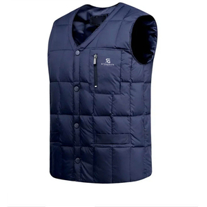 Men's Casual Puffer <b>Waistcoat</b> Autumn Sleeveless Warm Bubble <b>Quilted</b> 100% Polyester Filled Waterproof Breathable Outdoor Outer - Product Image 4