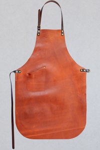 Delantal de Cuero Marrón con Tirantes Ajustables y Bolsillos, Delantal sin Mangas para Cocina, Chef, Barista, Restaurante - Product Image 3