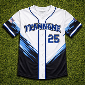 Camiseta de Béisbol Personalizada para Equipos Escolares, Secado Rápido, Transpirable, 100% Poliéster, Nombre del Jugador Bordado Personalizado - Product Image 1