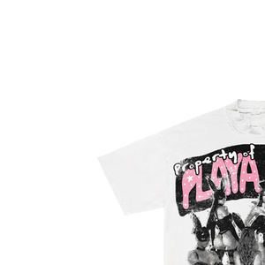 Camiseta Blanca Extra Grande con Estampado de Chicas Conejitas, Estilo Urbano, Jersey de Manga Corta con Cuello Redondo para Hombre - Product Image 4