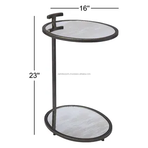 Premium Designer Modern High End Coffee <b>Table</b> Metal Frame Wood Top Storage Portable Design for Living Room Furniture Zahid - Product Image 5