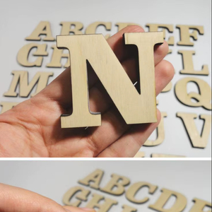 Letras del alfabeto modernas de MDF para una decoración elegante del hogar, letras de MDF pintadas a medida para la decoración de la habitación infantil, colección hecha a mano. - Product Image 5
