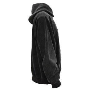Sweat-shirt à capuche surdimensionné délavé en molleton 100 % coton avec logo personnalisé, style vintage et usé, pour homme, streetwear décontracté - Product Image 6