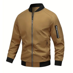 <b>Men</b>’s <b>Lightweight</b> Bomber <b>Jacket</b> Slim Fit Windproof Casual MA1 Flight <b>Jacket</b> Streetwear Zipper Coat Spring Autumn - Product Image 1