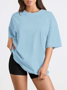 Camiseta con cuello en V para hombre, estilo hip hop, de secado rápido, transpirable, de corte regular, informal, suave, para fitness, ropa de verano, fina, para estar en casa, camisetas para mujer - Product Image 2