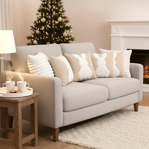 SOGA 6PC 45cm Pillowcases Elegant White Textured and White Bunny Decorative Covers <b>for</b> <b>Sofa</b> Bedroom Decorative & <b>Throw</b> Pillows - Product Image 6