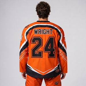 Jersey de hockey sobre hielo duradero hecho con tela de primera calidad que ofrece un ajuste cómodo y un rendimiento confiable en el campo de juego. - Product Image 5