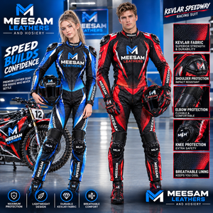 Traje de Motociclismo Unisex de Kevlar, Transpirable, para Pista, Protección Corporal Completa - Product Image 1