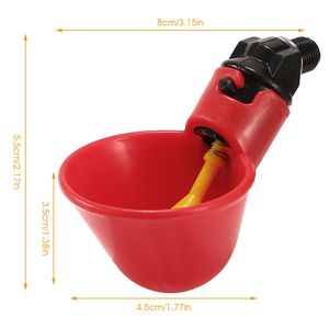 Confezione da 20 Abbeveratoi Automatici per Polli con Giunto di Montaggio, Ciotole per Abbeverare Animali - Product Image 5