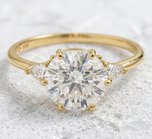 Anillo de compromiso/boda unisex de oro blanco de 14k con diamante de corte brillante cultivado en laboratorio IGI, regalo de aniversario - Product Image 1