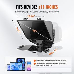 Teleprompter remoto da 13 pollici per Webcam e Smartphone apparecchiature essenziali di Live Streaming - Product Image 3