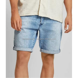 กางเกงขาสั้นผ้าฝ้ายลายเรียบสำหรับผู้ชาย สั่งตัดได้ เอวกลาง สวมใส่สบาย สไตล์ยีนส์ ผู้ผลิตจากปากีสถาน ดีไซน์ล่าสุด 2026 - Product Image 1