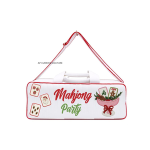 Bolsa de Viaje Bordada a Mano con Diseño de Árbol de Navidad Blanco, Cierre de Cremallera, Bolsa Textil Portátil para Fin de Semana - Product Image 5