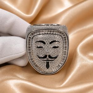 Anillo Iced Out de Plata de Ley 925 con Diamantes de Moissanita VVS, Anillo de Lujo Bling Hip Hop para Unisex, Ideal para Fiestas - Product Image 1
