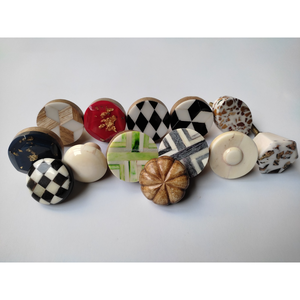 Elegantes perillas de muebles de resina de madera y colores para cajones, armarios, armarios y armarios con estilo artístico moderno - Product Image 2