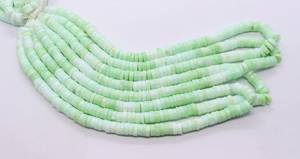 AAA Natural Green <b>Opal</b> Heishi Washer Beads 7-7.5 MM Shaded Green <b>Opal</b> Wheel Gemstone Beads 16 Inch Green Parrot <b>Opal</b> Tyre Shape - Product Image 5