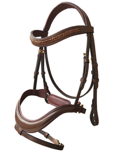 2025 arrivée rapide échantillon cheval bride haute Wither Design Bling sourcil bande cuir cheval bride compétition cheval bride Portable - Product Image 4