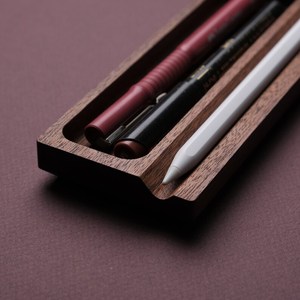Wooden Desk <b>Organizer</b> Modern Multi-Purpose Rectangle Shape Handmade Minimalist Single Tier Storage Tray for <b>Pens</b> Office - Product Image 6