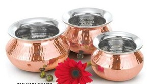 Patila en cuivre martelé fait main avec revêtement en étain, poignée en laiton, écologique, pour cuisinière à gaz avec couvercle de pot, style 1 - Product Image 4