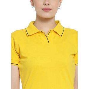 Camiseta Polo de manga corta de corte clásico para mujer en blanco de fabricante de ropa OEM ropa de mujer de gran tamaño Camiseta ajustada personalizada para mujer - Product Image 3