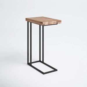 Mesa de Centro Industrial en Forma de C con Perfil Delgado, Estructura Resistente y Superficie Amplia, Ideal para Sala de Estar y Bares - Product Image 1