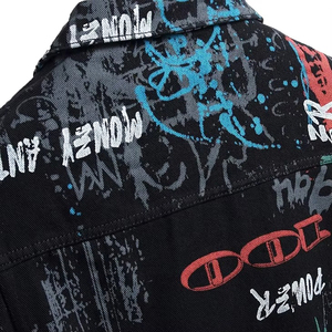 Wholesale Custom Men's <b>Denim</b> Jacket Heavy Cotton Washed Jean <b>Coat</b> Casual Streetwear OEM Factory Bulk Production - Product Image 6