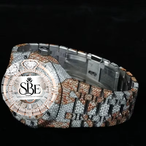Montre de luxe en acier inoxydable plaqué argent avec cadran carré, fermoir papillon, mouvement à quartz pour hommes et femmes - Product Image 4