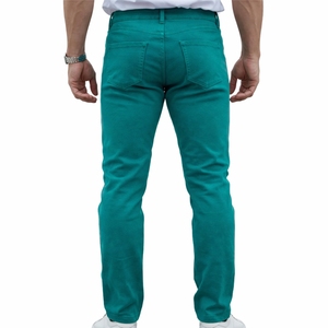 Pantalon en jean slim pour homme, couleur unie, extensible, décontracté, en coton, confortable, élégant, à porter au quotidien, avec étiquette personnalisée - Product Image 2
