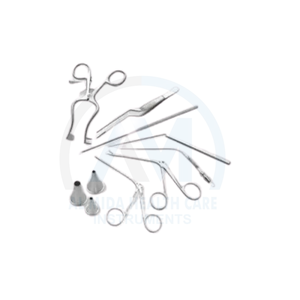 Ensemble d'instruments microchirurgicaux Al Mida Healthcare pour chirurgie auriculaire, certifié CE Classe I, outils de chirurgie générale manuels, ISO13485, hôpital - Product Image 3