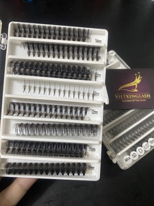 พัดขนตาสำเร็จรูปแบบทำมือ ฐานแหลม ก้านสั้น ก้านยาว แบบแคบ 1000 พัด สำหรับต่อขนตา - Product Image 2