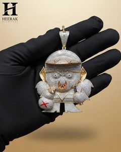 Collar con Colgante de Personaje de Dibujos Animados en 3D, Estilo Hip Hop, con Incrustaciones de Diamantes, para Hombre - Product Image 4