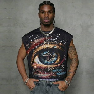 Camiseta de Manga Corta para Hombre, Personalizada por el Fabricante, 100% Algodón Grueso, Impresión Serigráfica, Ecológica, de Secado Rápido, Estilo Vintage - Product Image 3