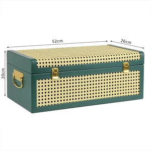 Stylish Metal And Rattan Designer Trunk Ideal For Decor Gifting Travel Lovers And Vintage Collectible Storage From India - Product Image 6