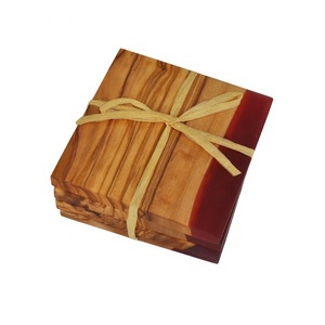 Round Wood Coaster With <b>Clear</b> <b>Resin</b> Usage Hotel Room Restaurant Office New Collection Coasters Hot Selling Make in India - Product Image 1