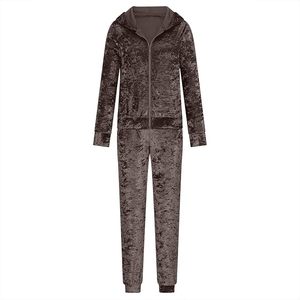 Women Velvet <b>Tracksuit</b> 2 Piece Set – Premium Soft Velvet Fabric, Comfortable Fit & Trendy Fashion Outfit - Product Image 1