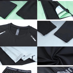 ชุดกีฬาบีบรัดกล้ามเนื้อ 5 ชิ้น สำหรับผู้ชาย ชุดออกกำลังกาย ฟิตเนส เลกกิ้งรัดรูป วิ่งจ๊อกกิ้ง ชุดวิ่ง ปรับแต่งได้ - Product Image 4