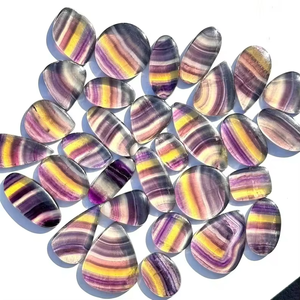Pierre précieuse en fluorite naturelle de qualité supérieure, cabochon, faite à la main et polie, pierres précieuses en vrac de haute qualité, prix de gros - Product Image 6