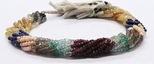 Cuentas redondas semifacétadas de mezcla natural de 4 mm, cuentas de piedras semipreciosas de 13 pulgadas, cuentas redondas de colores mixtos para la fabricación de joyería. - Product Image 3