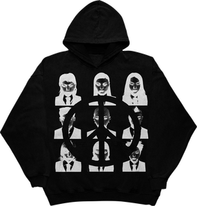 Hoodie d'hiver 2026 en molleton de coton épais 420 g/m² style streetwear vintage délavé gothique rétro hip-hop avec impression DTG unie - Product Image 2