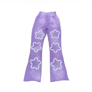 Pantalones Jogger Holgados Personalizados para Hombre, Conjunto de Primavera de Alta Calidad con Lavado Ácido, Pantalones Acampanados de Tejido Pesado con Dobladillo sin Rematar - Product Image 3
