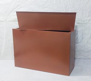 Jardinera Rectangular Moderna de Metal, Jardinera Grande para Interiores y Exteriores, Maceta de Acero con Recubrimiento en Polvo Resistente, Contemporánea - Product Image 4