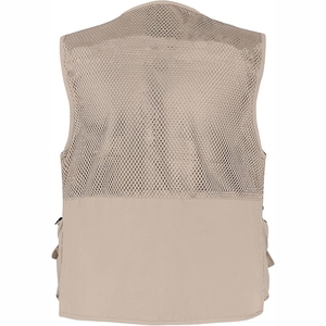 Gilet en maille respirante pour homme avec plusieurs poches, fermeture éclair, vêtements décontractés pour l'extérieur, design léger à col en V pour l'été - Product Image 2
