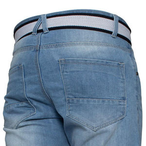 Pantalones Cortos de Mezclilla Rectos para Hombre, de Alta Calidad, con Logotipo Personalizado, Talla Grande, Estilo Casual Urbano, Resistentes al Viento, Ecológicos, con Decoración de Botones y Cinturón - Product Image 6