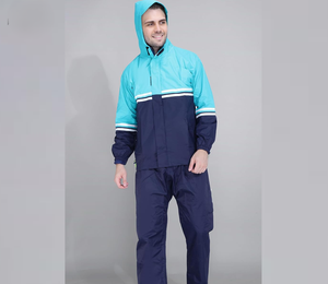 Manufacturer Waterproof 10,000mm Winter Casual <b>Rain</b> Suit for Men Breathable Lightweight Moisture-Wicking Hooded Pants Reversible - Product Image 4