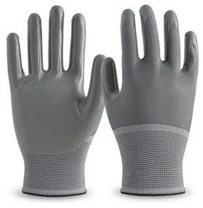 Guantes de Seguridad de Poliéster Recubiertos de Gris Negro Mitra, con Textura de Espuma Antideslizante, para Uso General, 10 mil de Grosor, 10 Pulgadas, Sin Polvo - Product Image 1