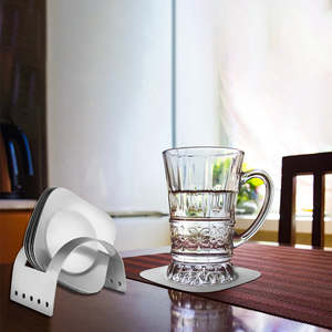 Juego de 6 Posavasos de Acero Inoxidable, Accesorios para Bebidas, JAGDAMBA CUTLERY LIMITED - Product Image 4