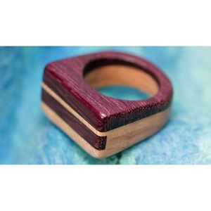 Anillo de Dedo de Madera y Resina Estilizado Hecho a Mano para Colección de Accesorios, Alfombrillas y Almohadillas - Product Image 2